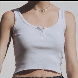 Brandy Melville Marisa Thermal Tank in White